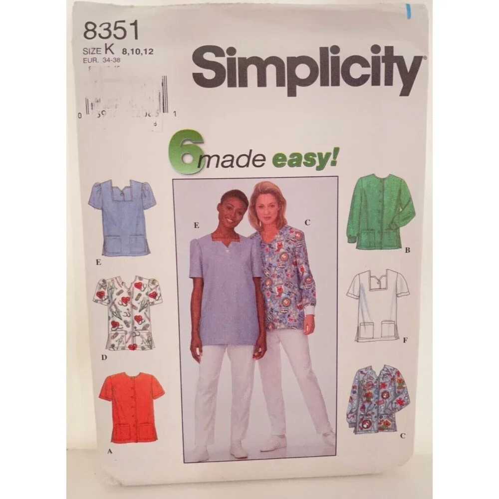 #8351 Simplicity Misses Top Sewing Pattern Size 8-12